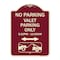 Signmission No Parking Valet Parking 5-30pm-12-00am Heavy-Gauge Aluminum Sign, 24" x 18", BU-1824-23791 A-DES-BU-1824-23791 - alternate 1
